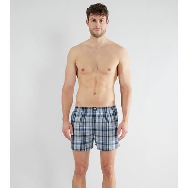 Ceceba breda boxershorts 2-pack kanadensiska vävda boxershorts blå herr