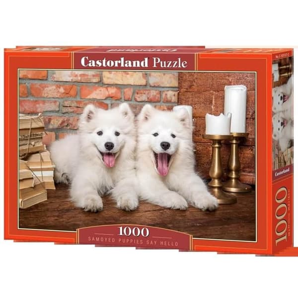 Pussel 1000 bitar - CASTORLAND - Samojeder valpar - 68x47 cm - Inomhus - Blanda