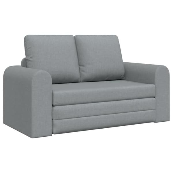 Soffa säng 2 i 1 Ljusgrå 148x71x83 cm Tyg