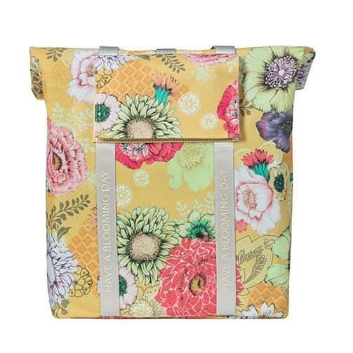 Cykelväska - Basil - Bloom Field - 20 liter - Polyester - Senapsgul - Blommönster