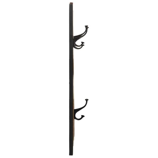 Klädhängare - Massivt mango-trä - 40x2x80 cm - 3 krokar - Väggmontering