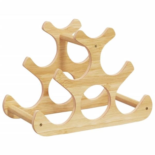 vidaXL vinställ för 6 flaskor 35x18x25,5 cm bambu 373371
