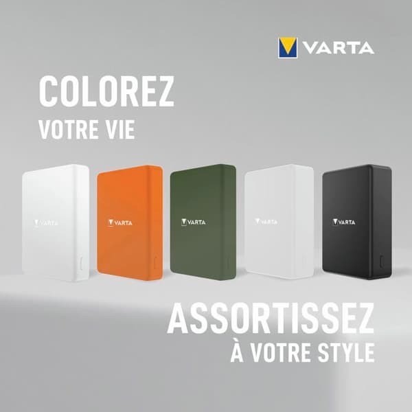 Externbatteri - Varta - Mag Pro - 10.000mAh - Snabbladdning - USB-C - Vit