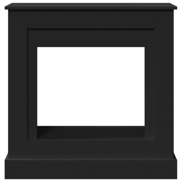 Svart eldstadsram 90x30x90 cm ingenjörsträ