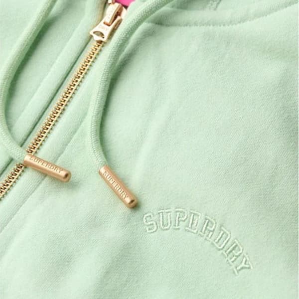 Lätt Grön Zip-Hoodie Dam Superdry Essential