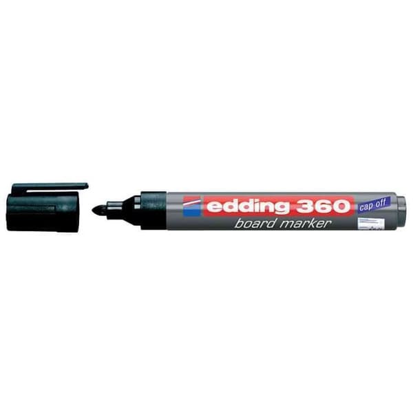 Whiteboard-markör - EDDING - 360 - Kulspets - Etui om 4 - Luktfritt bläck