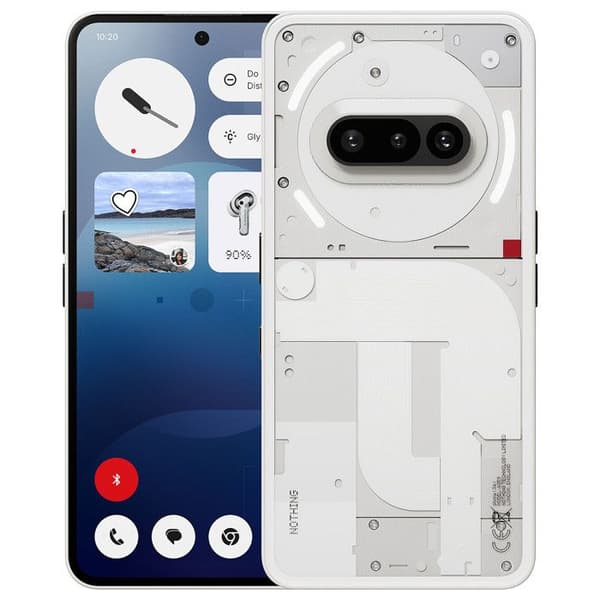 Smartphone - INGENTING - Telefon (3a) - 5G - 8Go RAM - 128Go Internminne - Vit