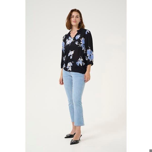 Blus med 3/4 ärm dam KAFFE Edita