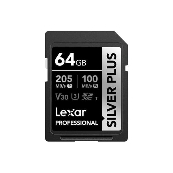 LEXAR SD-kort Silver Plus UHS-1 64Go V30 R205/W100