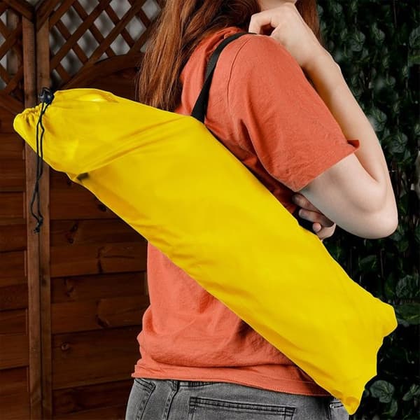Fällbar strandstol - VILDE - 86x51,5 cm - Gul - Metallstruktur - Polyester tyg - Fällbar