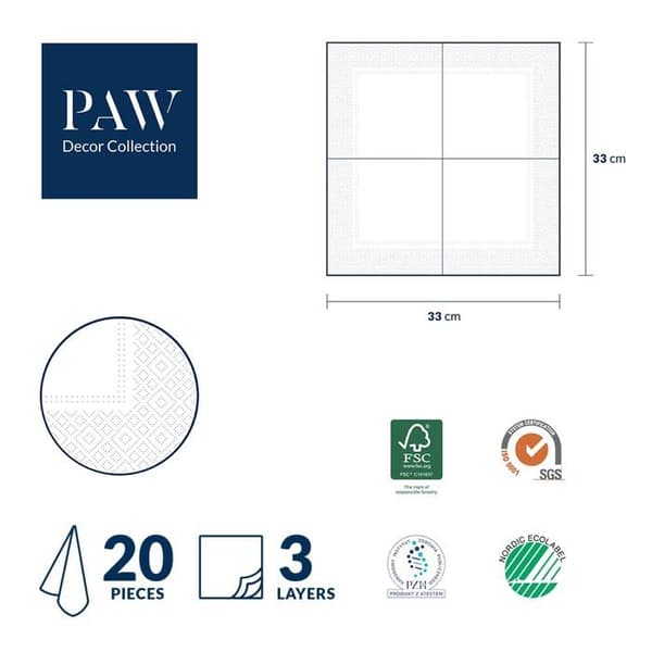 Engångsservis set Paw decor collection - SDL