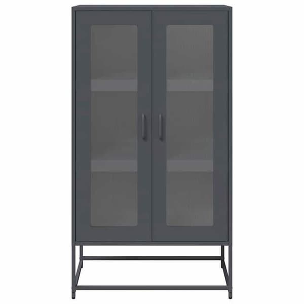 vidaXL Buffé hög antracit 68x39x123 cm stål 853358.