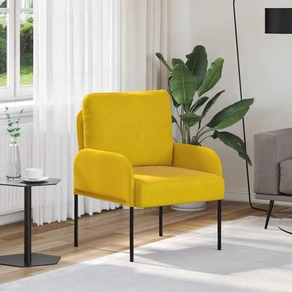 Kuddsoffor 55cm Gul Fanér