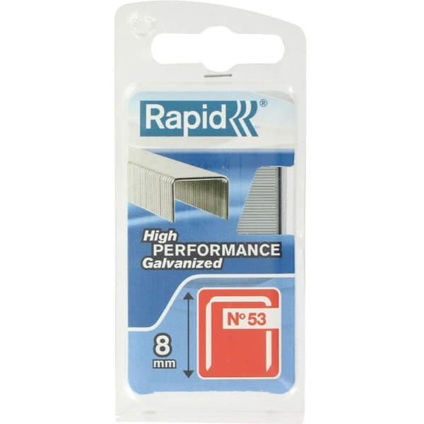 RAPID galvaniserade häftklamrar - Fin tråd - N°53/08 mm