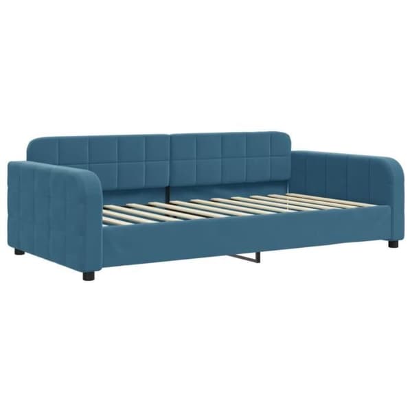 vidaXL Sängsoffa blå 100x200 cm sammet 354064