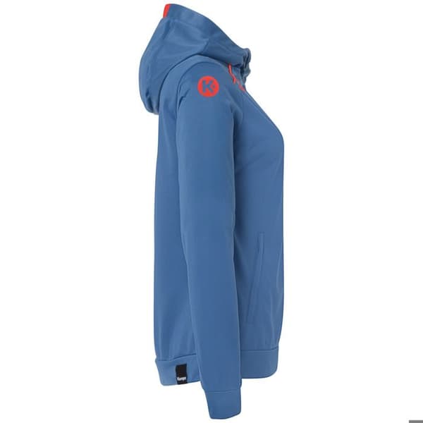 Kempa Player hoodie för kvinnor - grå is/fluoriserande röd