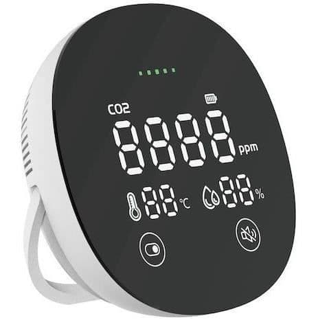 CO2-detektor - CHACON - Kabelansluten - Vit