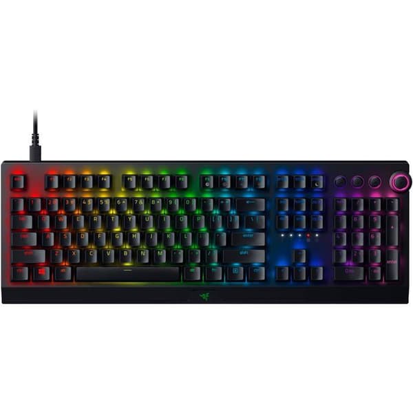 Razer BlackWidow V3 Pro - Trådlöst RGB mekaniskt tangentbord (Gröna switchar, Handledsstöd, Bluetooth, USB-C)