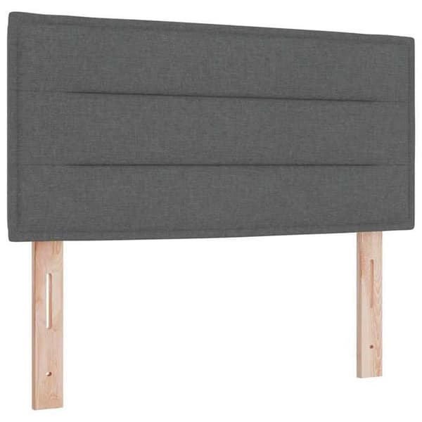 vidaXL Sänggavel Mörkgrå 90 cm tyg 42007000