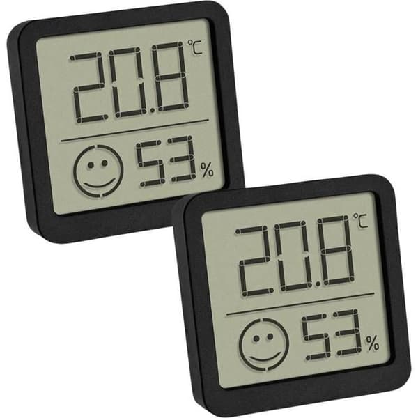 TFA Dostmann 2-pack termohygrometer svart 30.5053.01.02