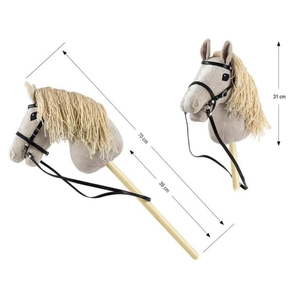 Hobby Horse Hästpinne Plus Ljusgrå
