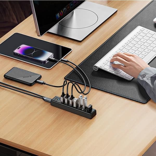 Orico Hub 7X Usb-A 3.0 För Macbook Telefoner Tablets Snabb Datörsöverföring