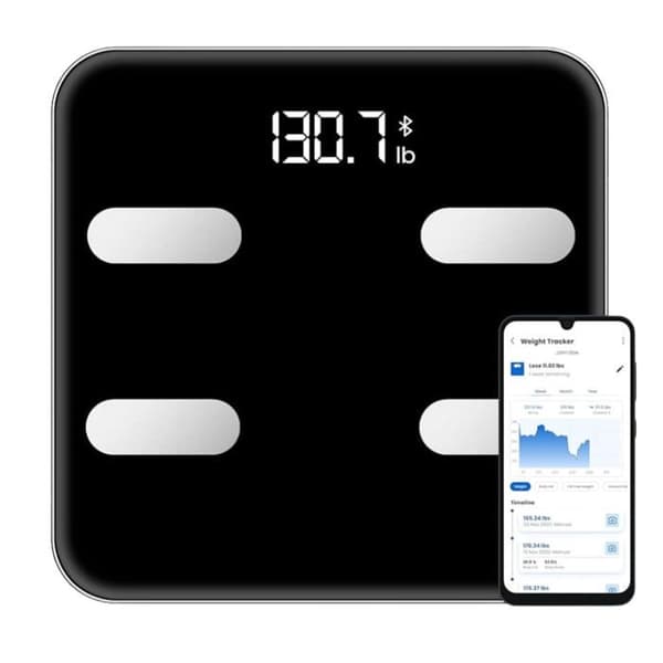 Personvåg Smart elektronisk Bluetooth, BMI/BMR-app