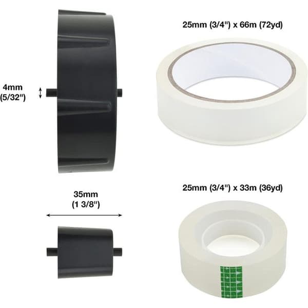 Dispenser - Tejp - Vit - Kontor - Inkluderar 2 rullar - Rapesco