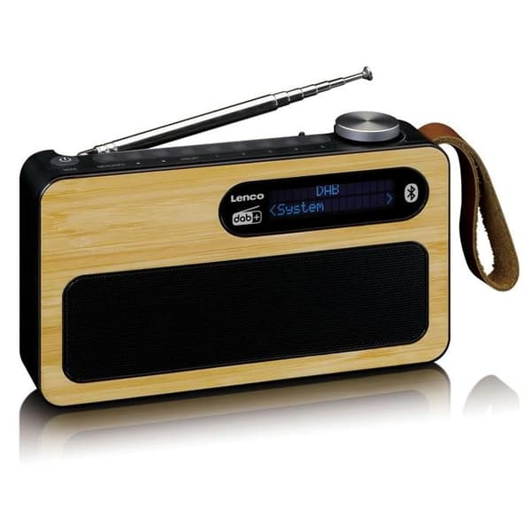 Lenco PDR-040BAMBOOBK - DAB+ Radio - Bambu - Svart