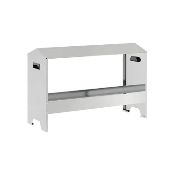 Foderautomat för höns i galvaniserad stål - vidaXL - Silver - 81x32x53,5 cm - Kapacitet 15 kg - Hållbar