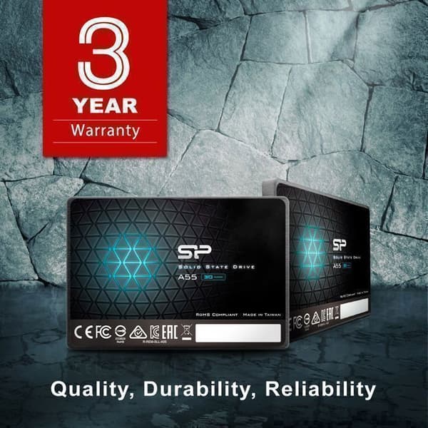 Internt SSD-disk - Silicon Power - Ace A55 128Go - SATA III 2.5" 3D NAND