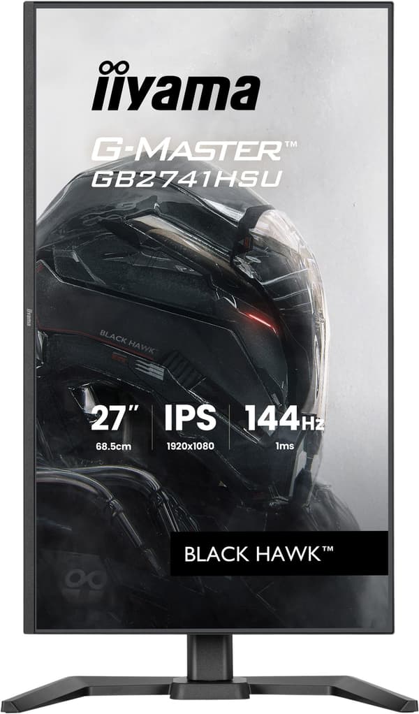 Speldator Skärm - IIYAMA - 27" - 144Hz - IPS-panel - 1ms - Höjdjusterbar - G-Master Black Hawk
