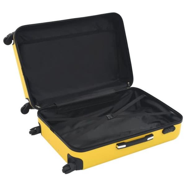 vidaXL Hardside resväska 3 st Gul ABS 91890