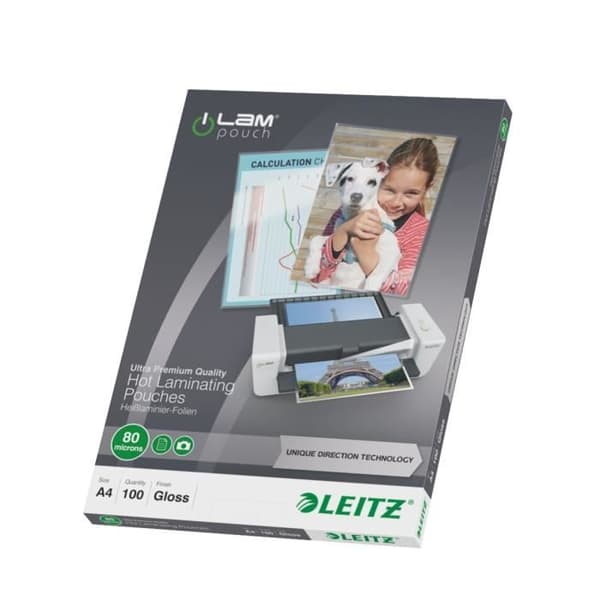 Leitz 80 mikron klara A4 lamineringspåsar