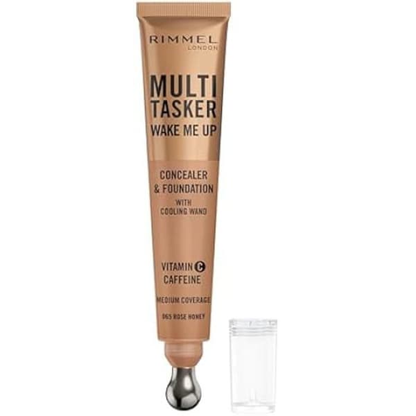 Concealer & Foundation - RIMMEL - 65 - Rosenhonung - 20ml - Koffeininfunderad - Ljusande