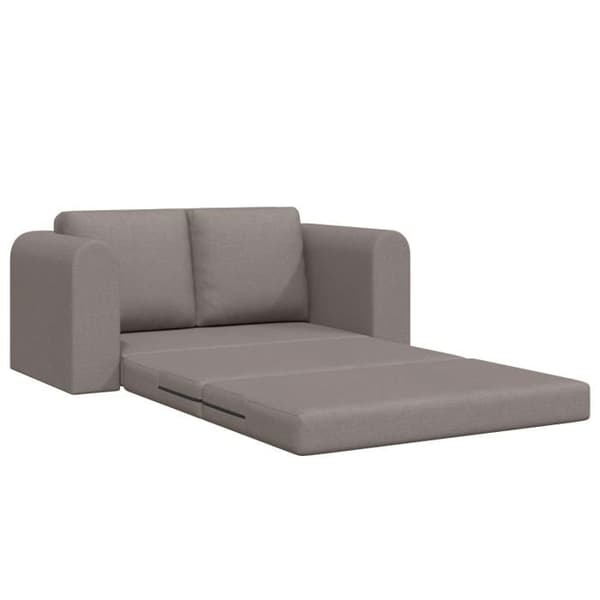 Sängsoffa - 2 i 1 - Taupe - Polyester tyg - 148x71x83 cm
