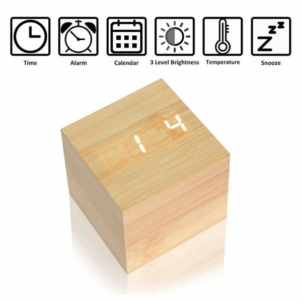 Väckarklocka - Threeh H-AC10 - Modern Cube Design - Multifunktion - Variation av färger