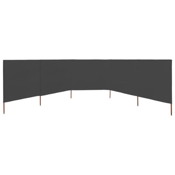 vidaXL 5-Panel Skärm Tyg 600 x 160 cm Antracit