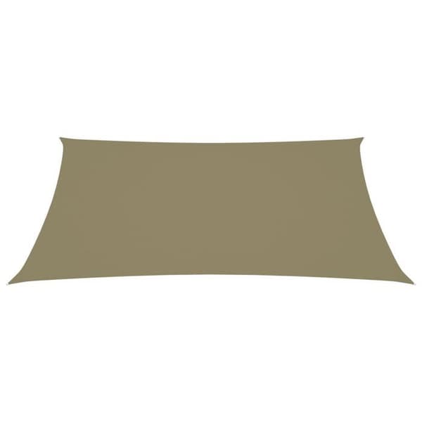 vidaXL Parasol Sail Oxford Tyg Rektangulär 3x4 m Beige 135155