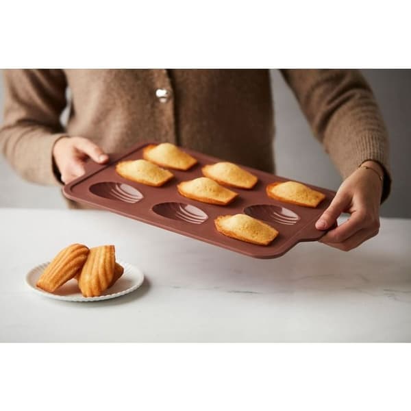 Moule Point Virgule 9 madeleines i silikon 37x23x2cm Brun