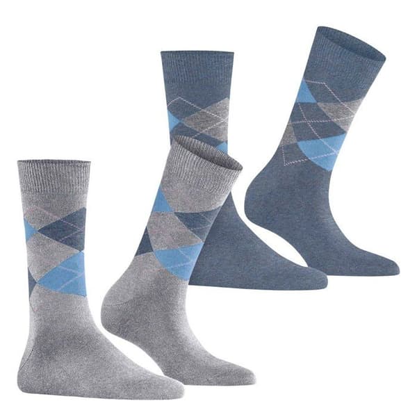 Burlington Strumpor Dam - ,Förpackning med 2,Everyday Argyle SO 2-Pack