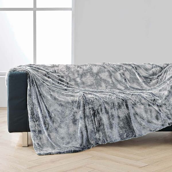 Pläd 180 x 220 cm imitationspäls – Antarktisk Grå