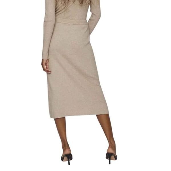 Jupe Vila Vicomfy Beige för Kvinna