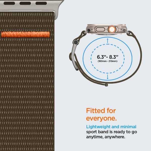 Klockarmband - SPIGEN - AMP05982 - Kaki - Nylon - Justerbart
