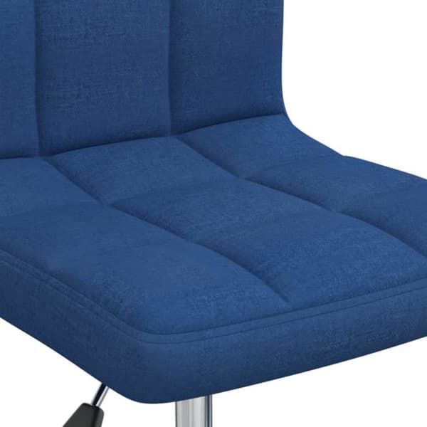 vidaXL Snurrbar matstol, Blå Tyg