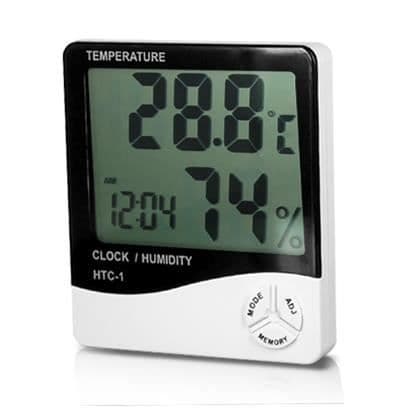 TRIXES Digital väckarklocka LCD termo-hygrometer