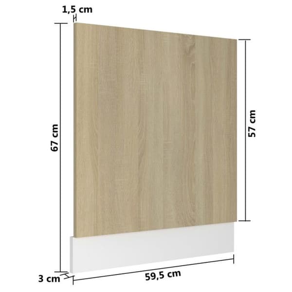 Disk för diskmaskin Eksonoma 59,5x3x67 cm Spånskiva