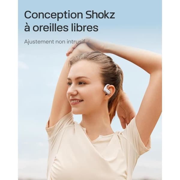SHOKZ Öronfria Hörlurar OpenFit Air - Vit