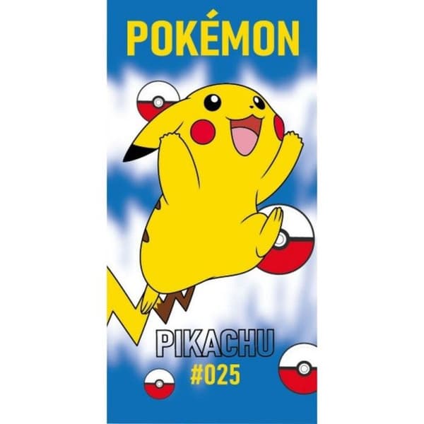 Badhandduk - SAHINLER - Pokémon - Gul - 140 x 70 cm - Polyester