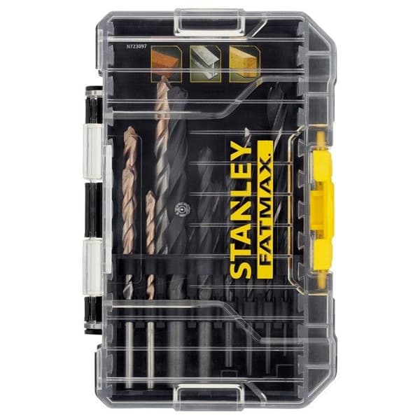 Borrset - STANLEY - FATMAX - 14 delar - Rund stång för flera material - Stapelbar MULTI-STACK förpackning